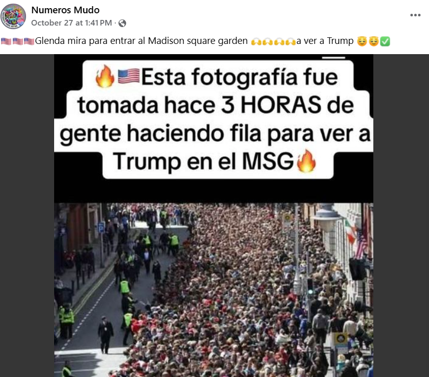 Verificación de Datos Fotografía NO Muestra a Multitud Esperando por